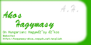 akos hagymasy business card